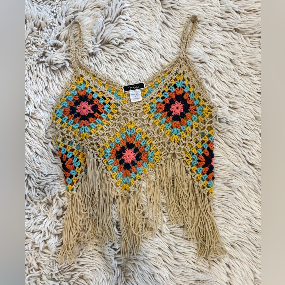 Crochet Fringe Tank Top
